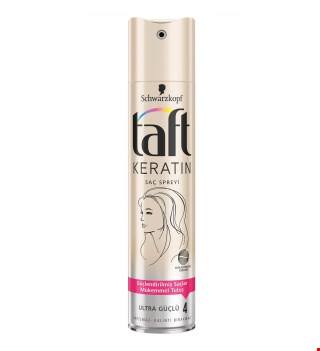 اسپری نگهدارنده حالت مو 48 ساعته مدل Keratin حاوی کراتین مناسب انواع مو حجم 250میل تافت