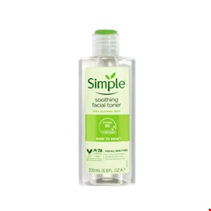 تونر سیمپل مدل Soothing Facial Toner مناسب انواع پوست حجم 200 میل