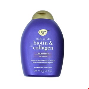 شامپو مو او جی ایکس مدل Biotin & Collagen حجم 385 میل