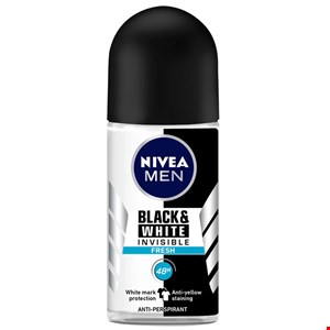 رول ضد تعریق مردانه نیوآ مدل Black and White Invisible Fresh حجم 50 میل
